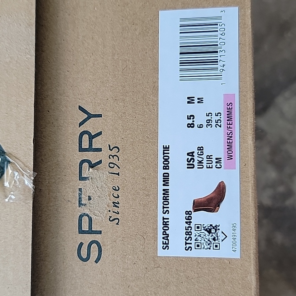 Sperry Top Sider Seaport Storm Mid Bootie Dark Brown Sz 8.5 With Box - Picture 14 of 14